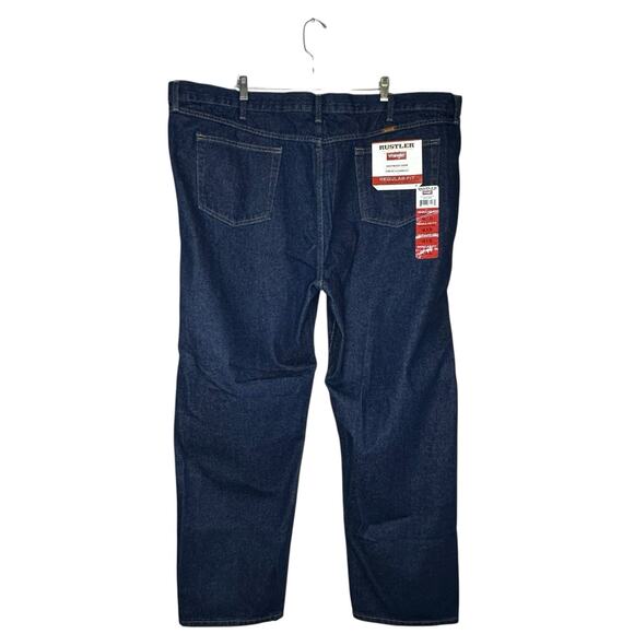 Rustler Wrangler Jeans Mens 48x30 Regular Fit Straight Leg Heavyweight Denim New - Picture 2 of 8